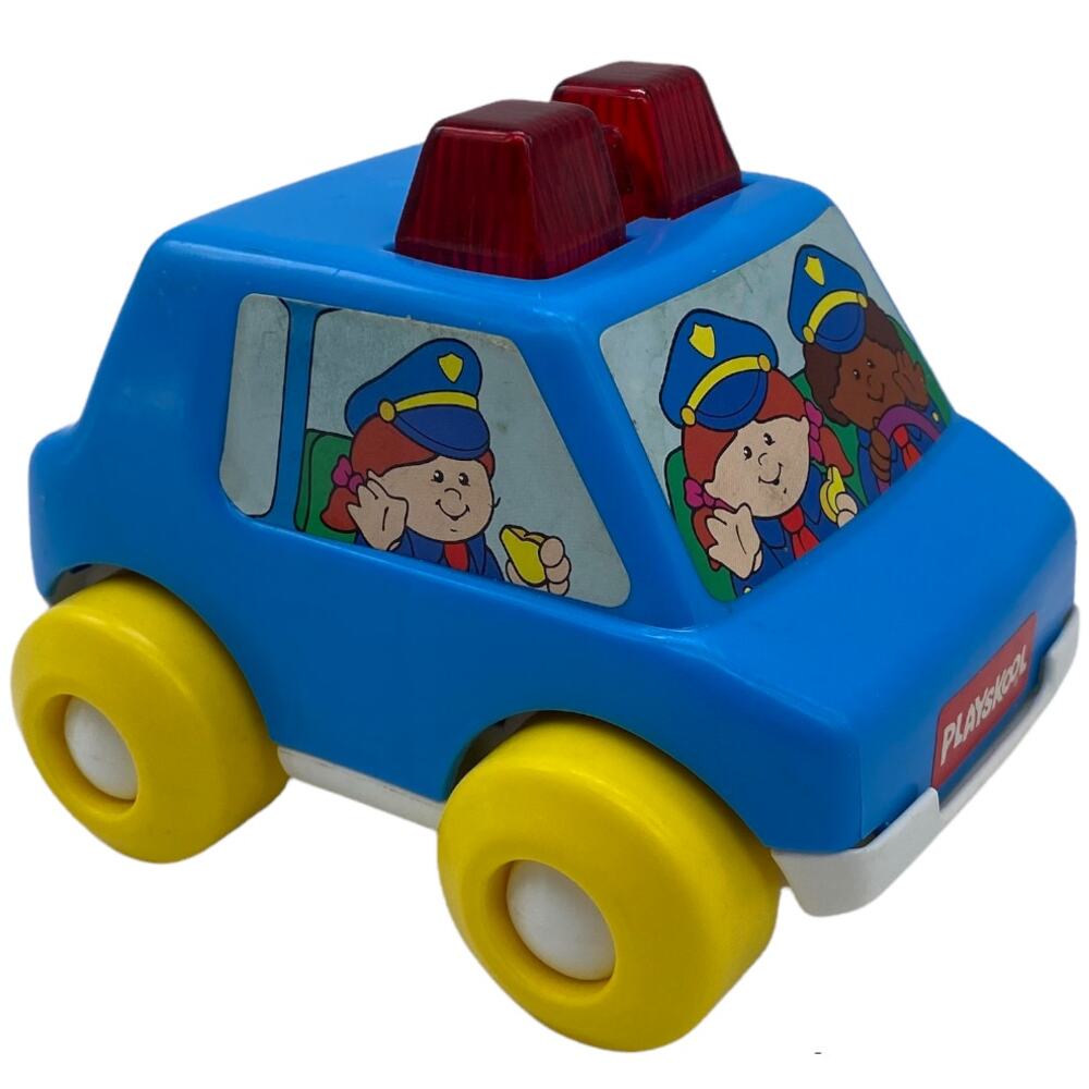 Vintage 1991 Playskool #5163 Sounds & Lights Police Care Toy 6" Toy EUC